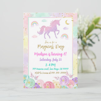 Fairy Birthday Invitation Whimsical Magical Party Einladung