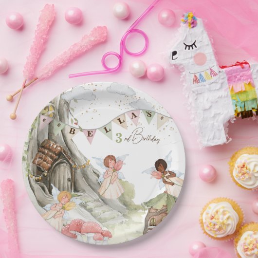 Fairy Birthday Pappteller (Party)