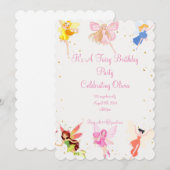 FAIRY BIRTHDAY PARTEI FÜR MÄDCHEN SAVE THE DATE (Vorne/Hinten)