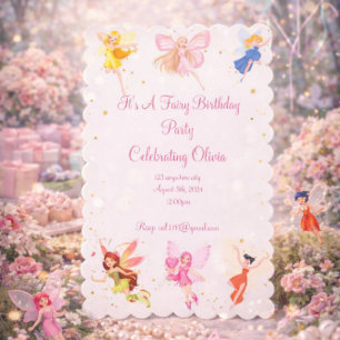 FAIRY BIRTHDAY PARTEI FÜR MÄDCHEN SAVE THE DATE