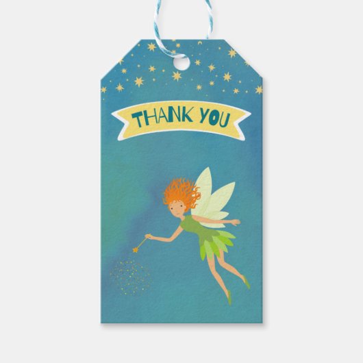 Fairy Birthday Party Fevor Tag Geschenkanhänger (Vorderseite)