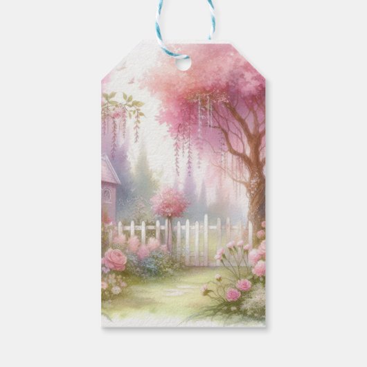 Fairy Birthday Party Geschenkanhänger (Rückseite)