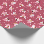 Fairy Birthday Party Pink Geschenkpapier (Ecke)
