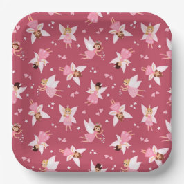 Fairy Birthday Party Pink Pappteller