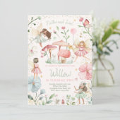 Fairy Birthday Whimsical Princess Fairy Birthday Einladung (Stehend Vorderseite)