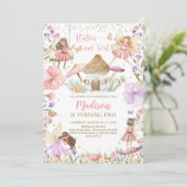 Fairy Birthday Whimsical Princess Fairy Birthday Einladung (Stehend Vorderseite)