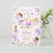 Fairy Birthday Whimsical Princess Fairy Birthday Einladung (Stehend Vorderseite)