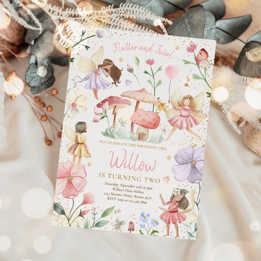 Fairy Birthday Whimsical Princess Fairy Birthday Einladung