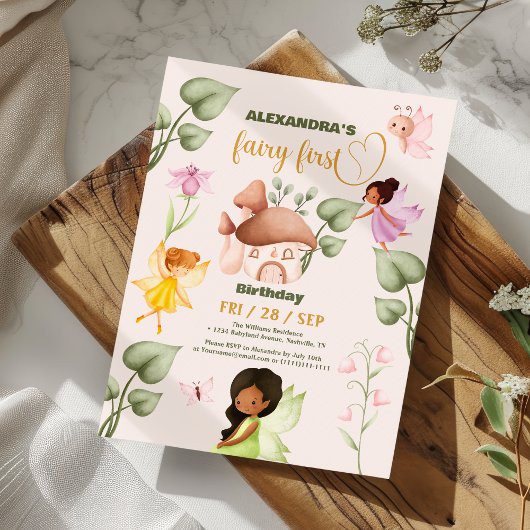 Fairy Birthday Whimsical Princess Fairy Birthday Einladung