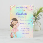Fairy Birthday Whimsical Princess Fairy Birthday Einladung (Stehend Vorderseite)