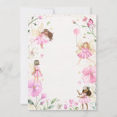 Fairy Birthday Whimsical Princess Fairy Birthday Einladung (Rückseite)