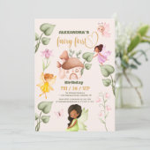 Fairy Birthday Whimsical Princess Fairy Birthday Einladung (Stehend Vorderseite)