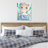 Fairy Blue Farben Kunstdekoration Leinwanddruck (Insitu (Schlafzimmer))