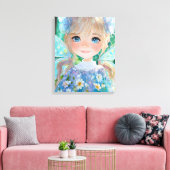 Fairy Blue Farben Kunstdekoration Leinwanddruck (Insitu (Wohnzimmer))