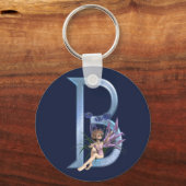 Fairy Blue Monogram B Schlüsselanhänger (Vorderseite)