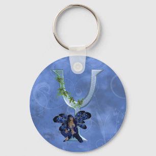 Fairy Blue Monogram Y Schlüsselanhänger