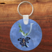 Fairy Blue Monogram Y Schlüsselanhänger (Vorderseite)