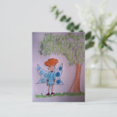 Fairy Blue Postcard Postkarte (Stehend Vorderseite)