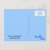 Fairy Blue Postcard Postkarte (Rückseite)