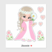 Fairy & Blume Aufkleber (Blatt)