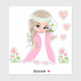 Fairy & Blume Aufkleber