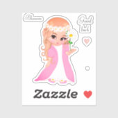 Fairy & Blume Aufkleber (Blatt)