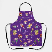 Fairy Blume Butterfly Pilz Lila Themed Schürze (Vorderseite)
