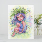 Fairy Blume Crown Niedlich Girl Fantasy Kunst, Dic (Stehend Vorderseite)