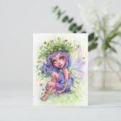 Fairy Blume Crown Postcard Postkarte (Stehend Vorderseite)