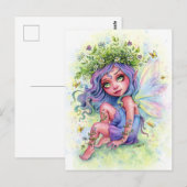 Fairy Blume Crown Postcard Postkarte (Vorne/Hinten)
