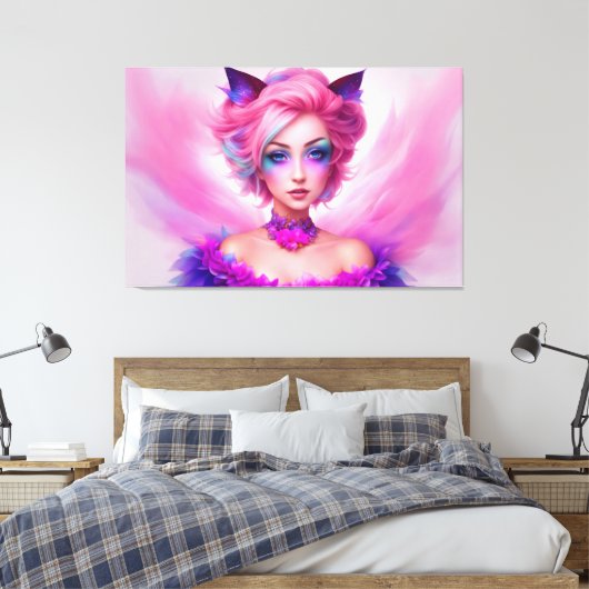 Fairy Blume Pink Blue Girl The Restaurant Ristoran Leinwanddruck (Insitu (Schlafzimmer))