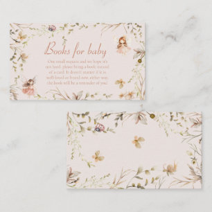 Fairy Boho Watercolor Babydusche Bücher für Babys Begleitkarte