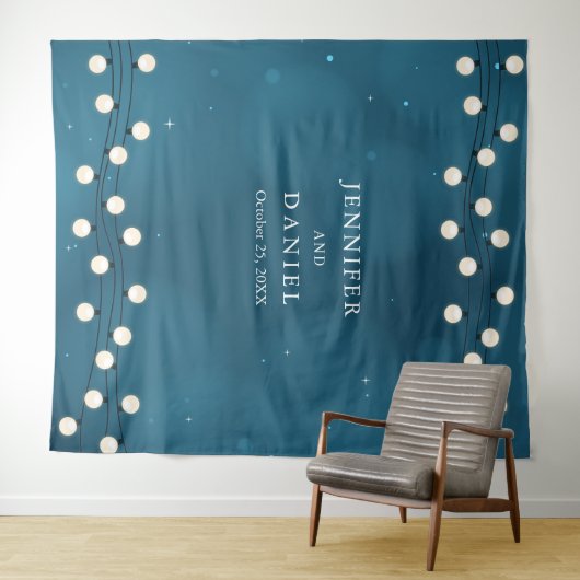 Fairy Bokeh String Lights Garland Wedding Backdrop Wandteppich (Beispiel (Horizontal))