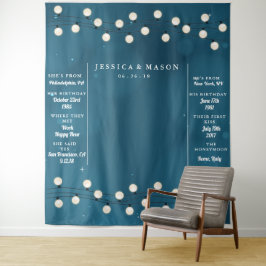 Fairy Bokeh String Lights Garland Wedding Backdrop Wandteppich