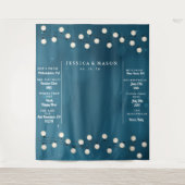 Fairy Bokeh String Lights Garland Wedding Backdrop Wandteppich (Vorderseite)