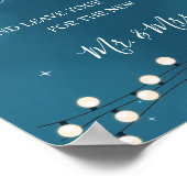 Fairy Bokeh String Lights Wedding Guestbook Poster (Ecke)