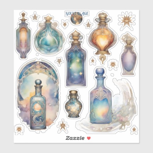 Fairy Bottle Sticker Sheet (Blatt)