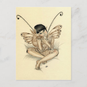Fairy Boy Bunny Postcard Postkarte