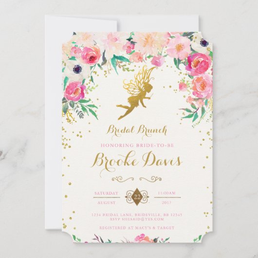 Fairy Bridal Dusche Einladung (Vorderseite)