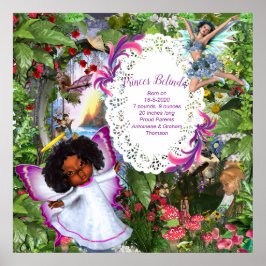 Fairy Butterfly Baby Girl Poster