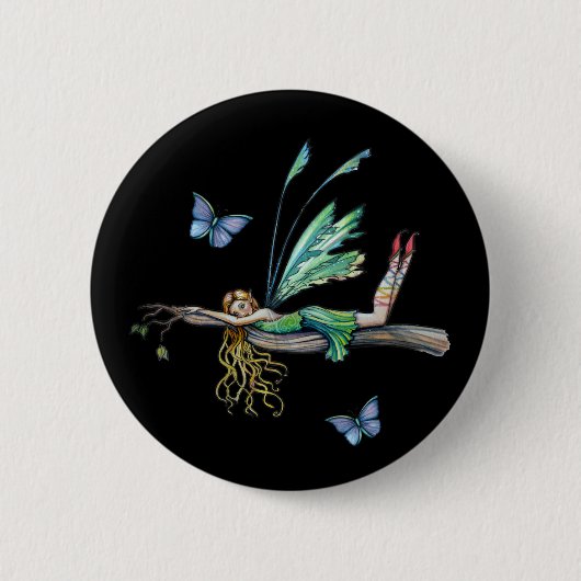Fairy Butterfly Button, Button von Molly Harrison (Vorderseite)