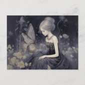 Fairy Butterfly Garden Dreamland Postkarte (Vorderseite)