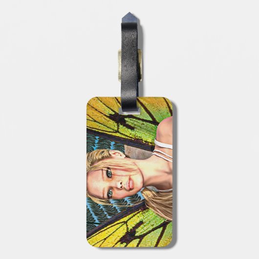 Fairy Butterfly Gepäckanhänger (Rückseite vertikal)