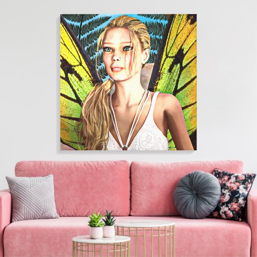 Fairy Butterfly Leinwanddruck (Insitu (Wohnzimmer))