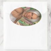 Fairy Butterfly Ovaler Aufkleber (Tasche)