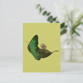 Fairy & Butterfly Postkarte (Stehend Vorderseite)