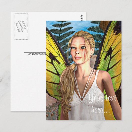 Fairy Butterfly Postkarte (Vorne/Hinten)