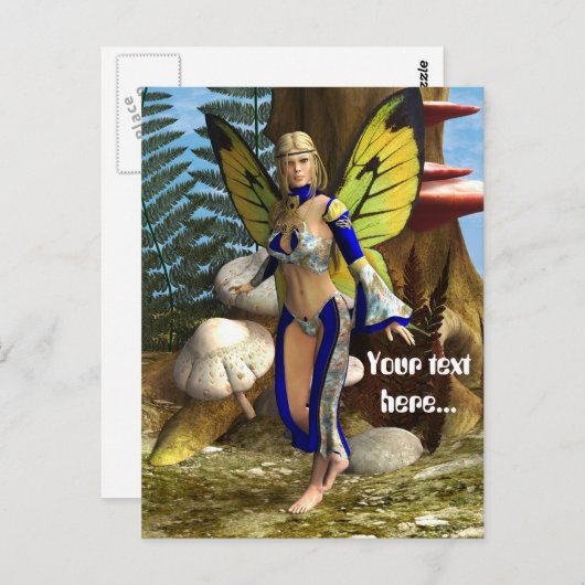Fairy Butterfly Postkarte (Vorne/Hinten)