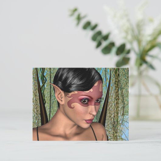 Fairy Butterfly Postkarte (Stehend Vorderseite)