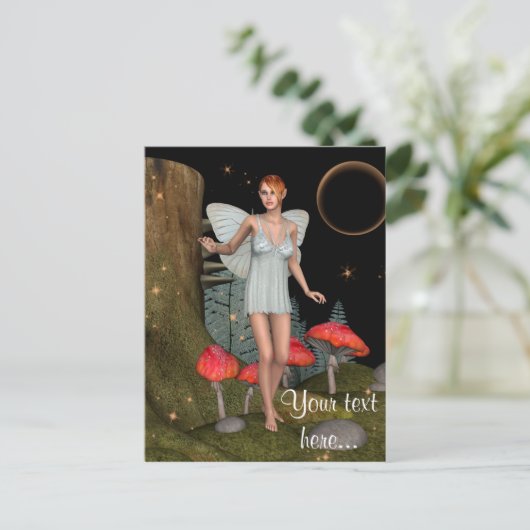 Fairy Butterfly Postkarte (Stehend Vorderseite)